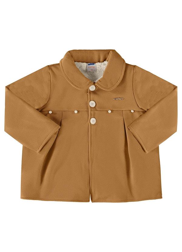 Marlan - Parka Tricot Felpado e Pelo Carneirinho Amarelo
