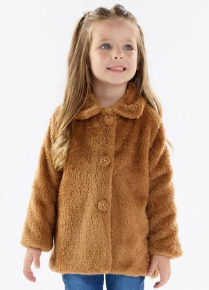 Pulla Bulla - Sobretudo Pelo C/Forro Marrom - PULLA BULLA