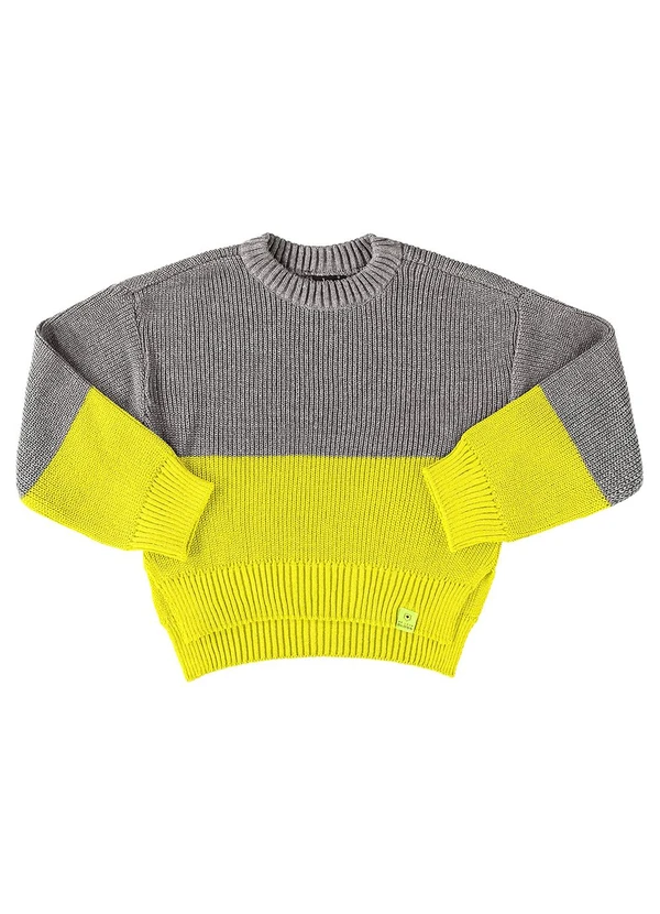 Gloss - Suéter em Tricô Juvenil Cinza 3