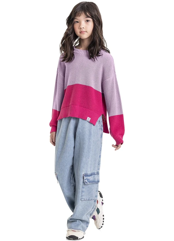 Gloss - Suéter em Tricô Juvenil Roxo 2