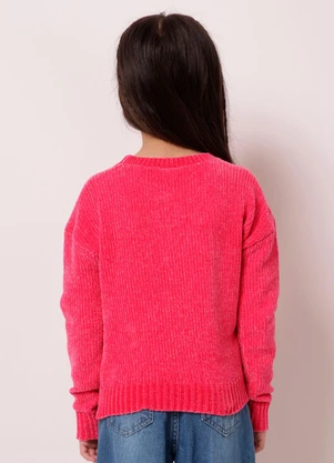 Torra - Suéter Infantil Chenille com Lurex Rosa Escuro - TORRA