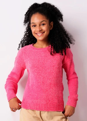 Torra - Suéter Juvenil Chenille Rosa - TORRA