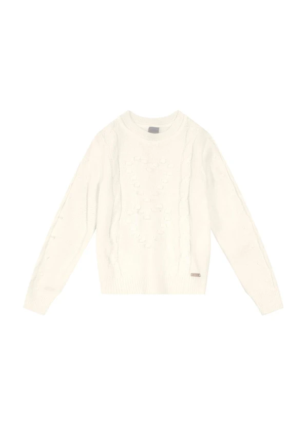 Brandili Mundi - Suéter Tricô Infantil Menina Natural 3