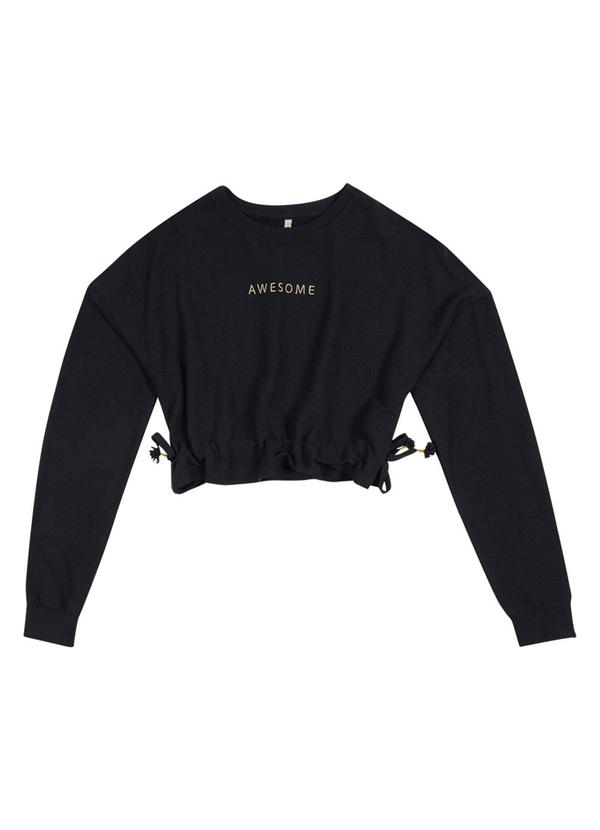 Habana - Blusão de Amarração Feminino Juvenil Preto