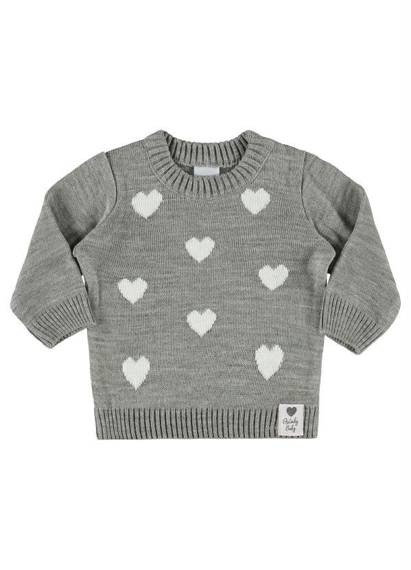 Quimby - Blusão em Tricot para Bebê Cinza