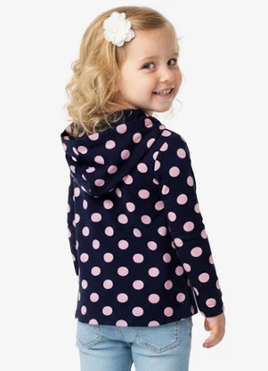 Select - Blusão Infantil Menina com Capuz Azul - SELECT