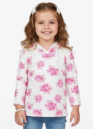 Select - Blusão Infantil Menina com Capuz Bege - SELECT