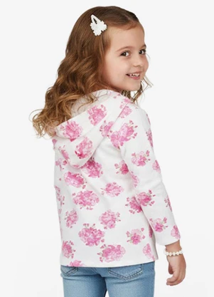 Select - Blusão Infantil Menina com Capuz Bege - SELECT