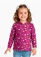 Select - Blusão Infantil Menina com Capuz Cinza - variação: Roxo