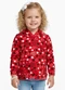 Select - Blusão Infantil Menina com Capuz Cinza - variação: Vermelho