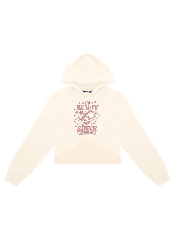 Minty - Blusão Juvenil Feminino com Capuz Bege