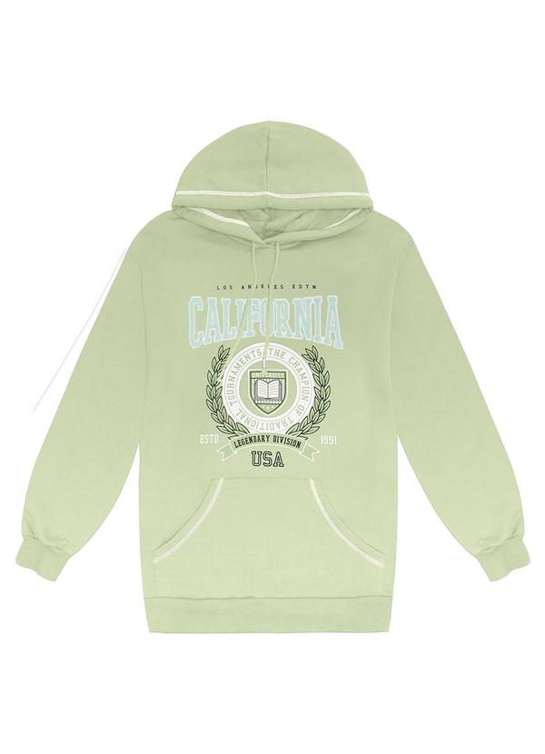 Minty - Blusão Juvenil Feminino com Capuz Verde