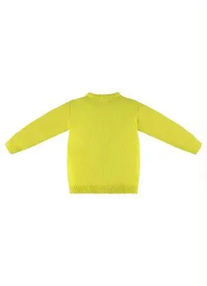Up Baby - Blusão Menina Infantil em Tricot Verde - UP BABY