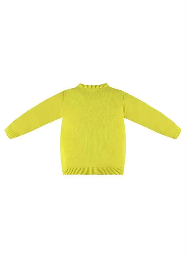 Up Baby - Blusão Menina Infantil em Tricot Verde 2