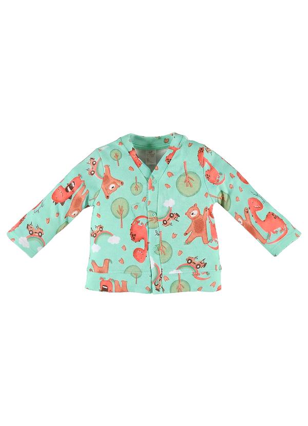 Up Baby - Cardigan Bebê em Suedine Branco