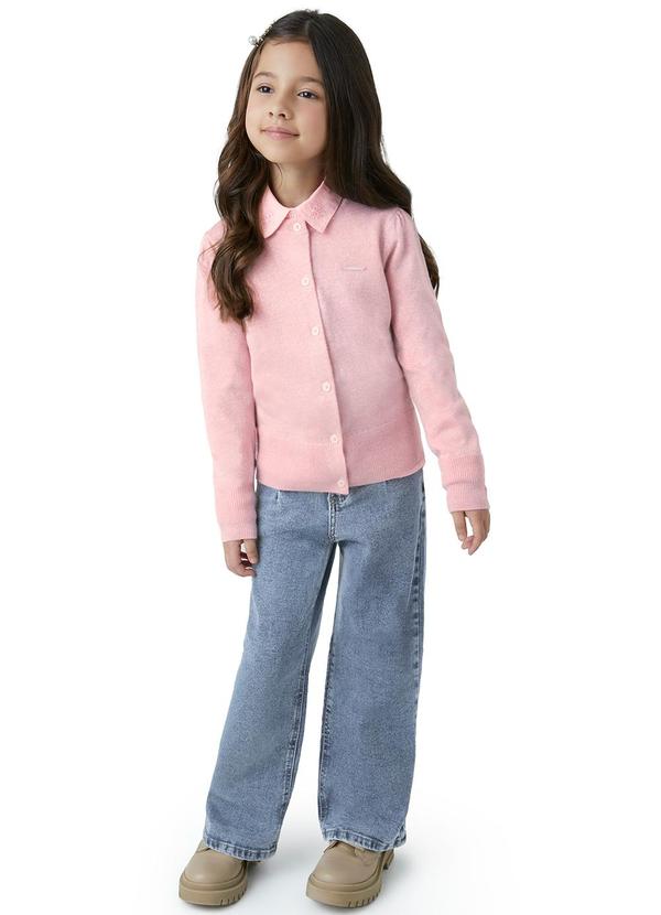 Carinhoso - Cardigan em Tricô com Lurex Rosa 2