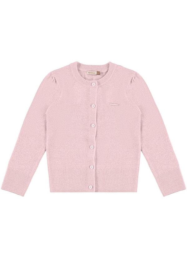 Carinhoso - Cardigan em Tricô com Lurex Rosa 3