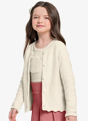 Trick Nick - Cardigan Infantil Tricot Bege - TRICK NICK