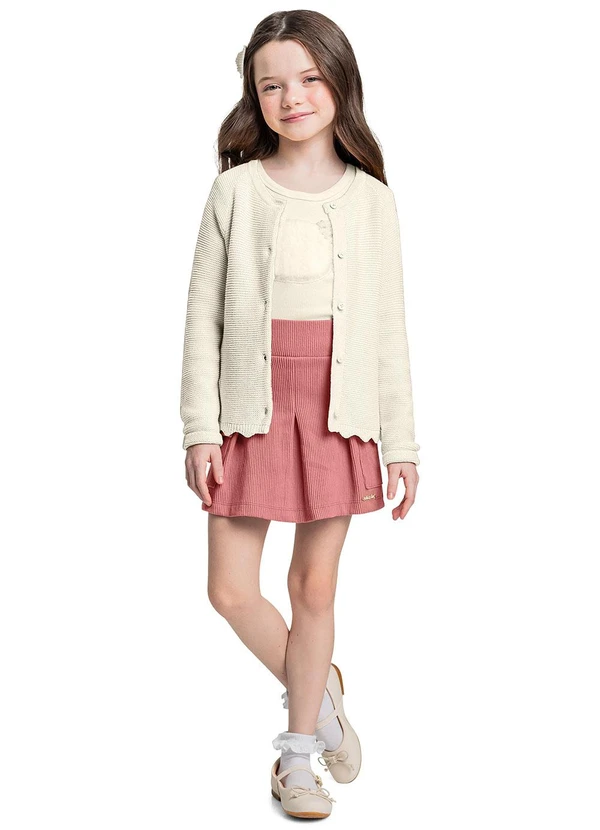 Trick Nick - Cardigan Infantil Tricot Bege 3