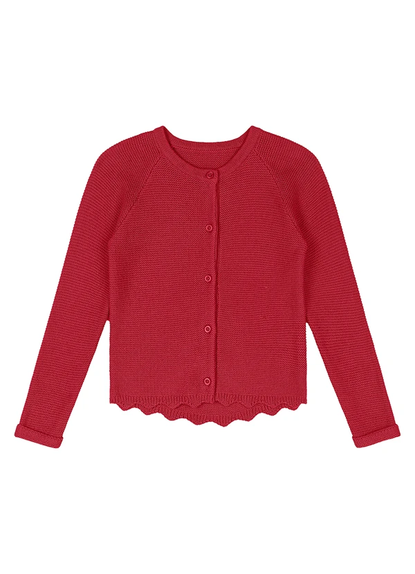 Trick Nick - Cardigan Infantil Tricot Vermelho