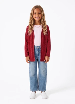 Cardigan Manga Longa Menina Marisol (Vermelho) - MARISOL