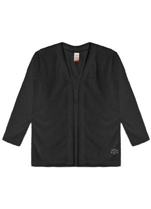Marisol - Cardigan Teddy Infantil Feminino Preto - MARISOL
