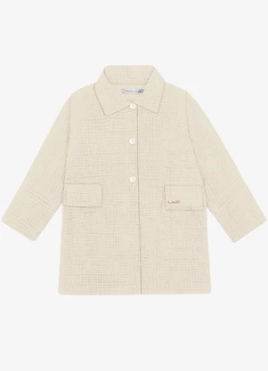 Trick Nick - Casaco Feminino Infantil Tweed Bege - TRICK NICK
