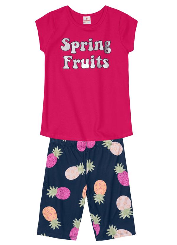 Brandili - Conjunto Ciclista Infantil Menina Rosa