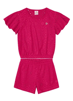 Brandili - Conjunto Infantil Menina em Malha  Rosa - BRANDILI