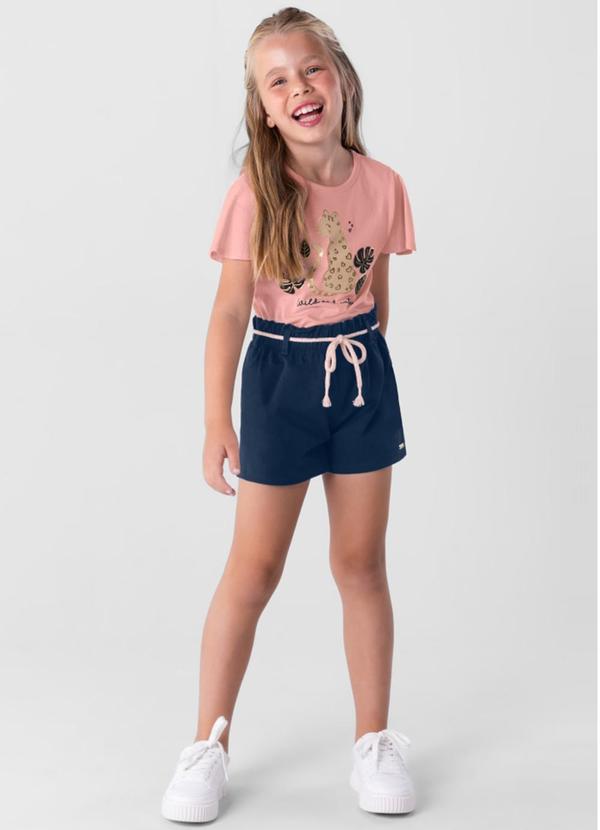 Brandili - Conjunto Infantil Menina  Rosa