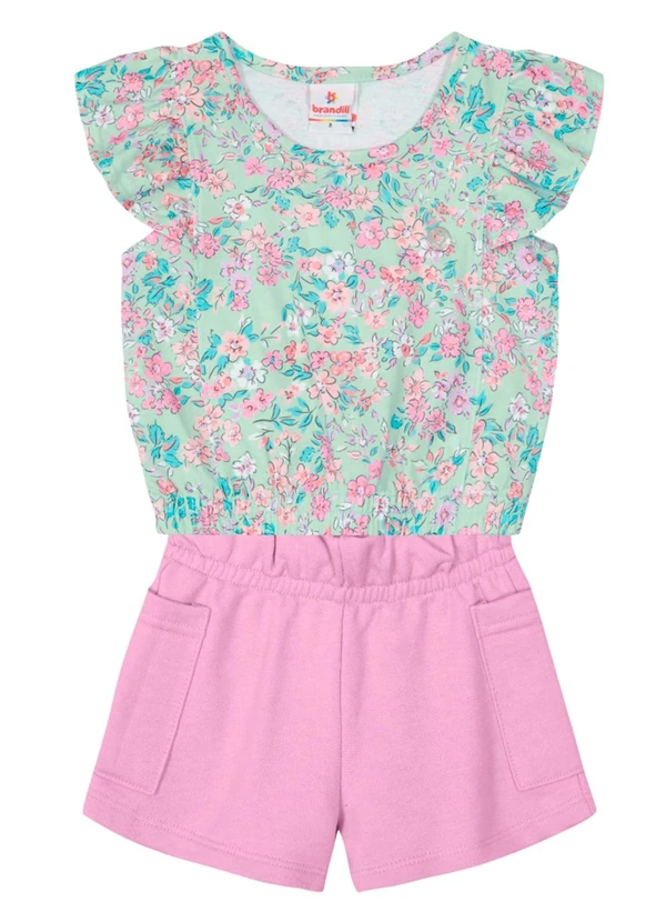Brandili - Conjunto Infantil Menina  Verde