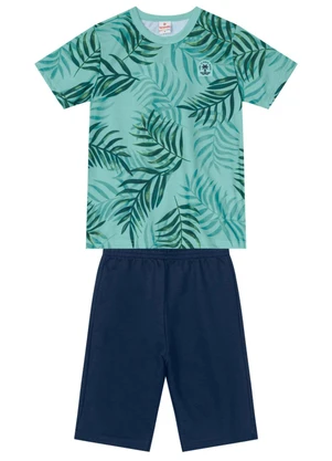 Brandili - Conjunto Menino com Camiseta e Bermuda Verde - BRANDILI