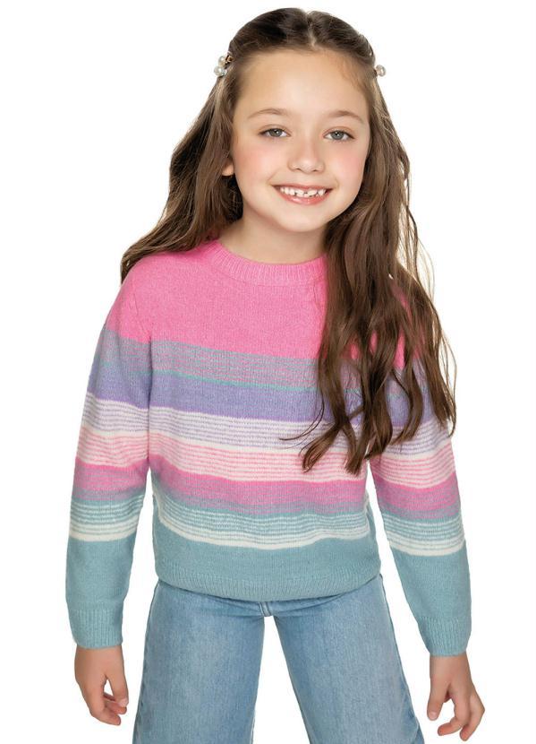 Trick Nick - Sueter Infantil Listras Rosa