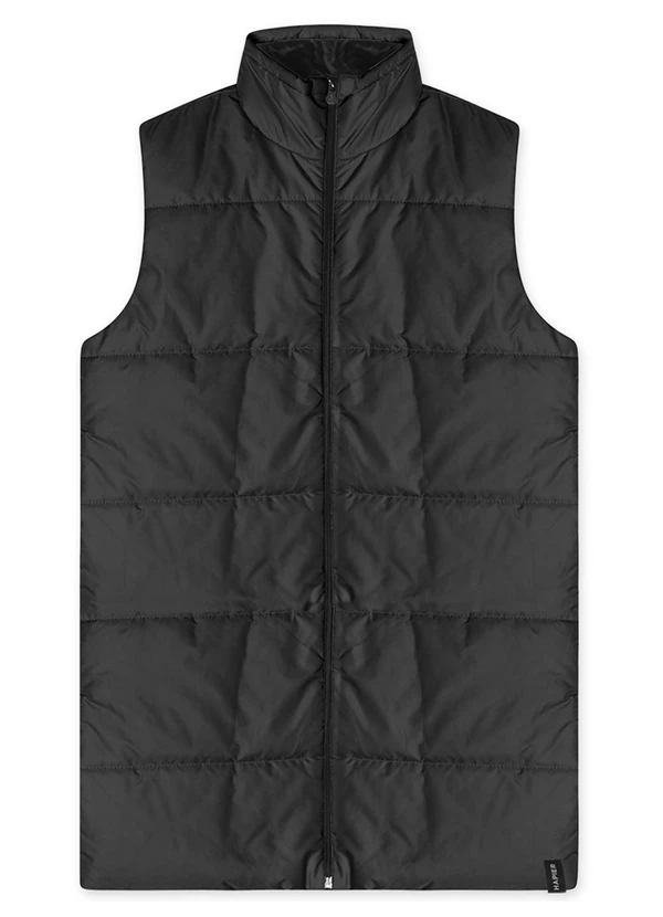 Hapier - Colete Alongado Juvenil Feminino Preto