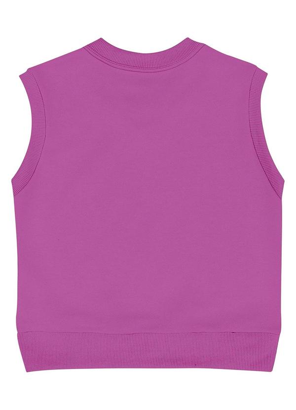 Quimby - Colete Básico Infantil em Moletom Roxo