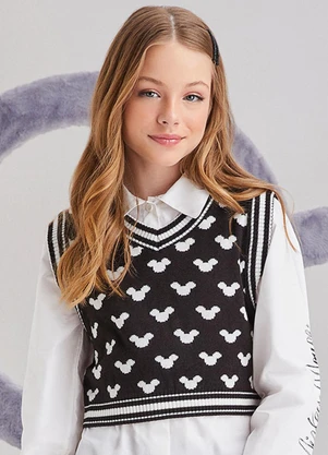 I Am - Colete de Tricot do Mickey Mouse Preto - I AM