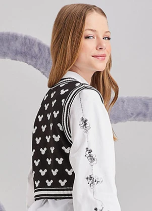 I Am - Colete de Tricot do Mickey Mouse Preto - I AM