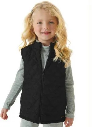 Up Baby - Colete em Tecido Texturizado Preto - UP BABY
