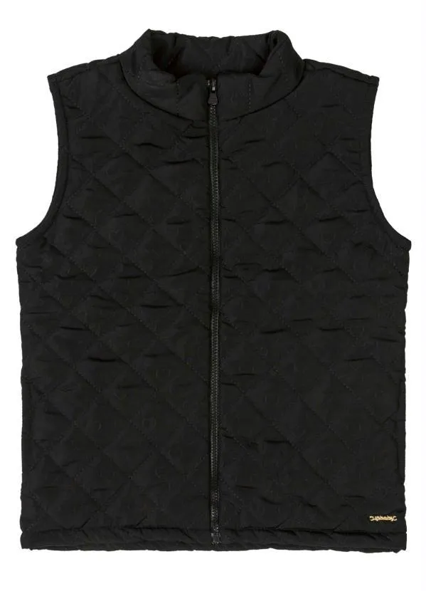 Up Baby - Colete em Tecido Texturizado Preto 2