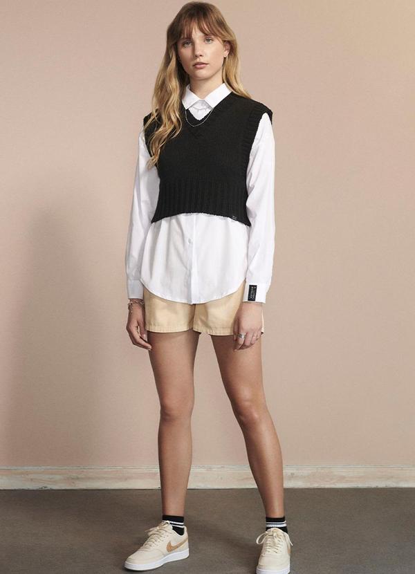 Authoria - Colete Feminino Detricot Preto 2