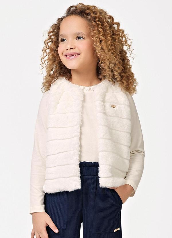 Trick Nick - Colete Feminino Pelo Bege