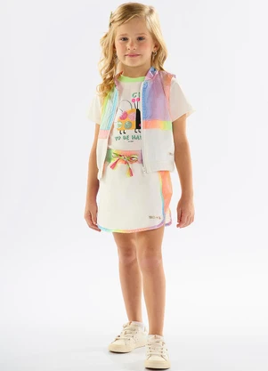 Up Baby - Colete Infantil em Moletom sem Felpa Bege - UP BABY