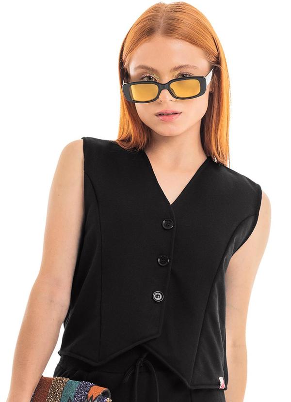 Gloss - Colete Infantil Feminino Preto