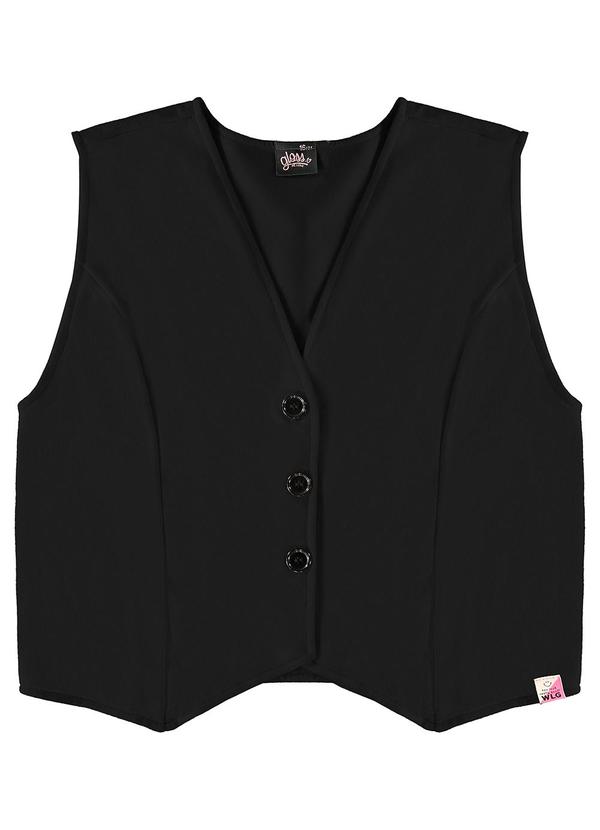 Gloss - Colete Infantil Feminino Preto 3