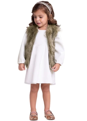 Milon - Colete Infantil Menina Bege - MILON