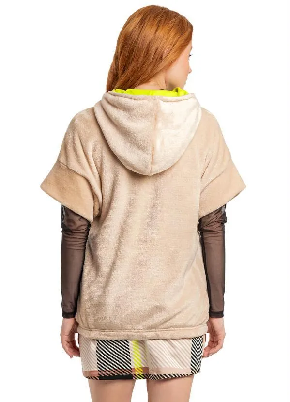 Gloss - Colete Infantil Menina em Fleece Bege 2