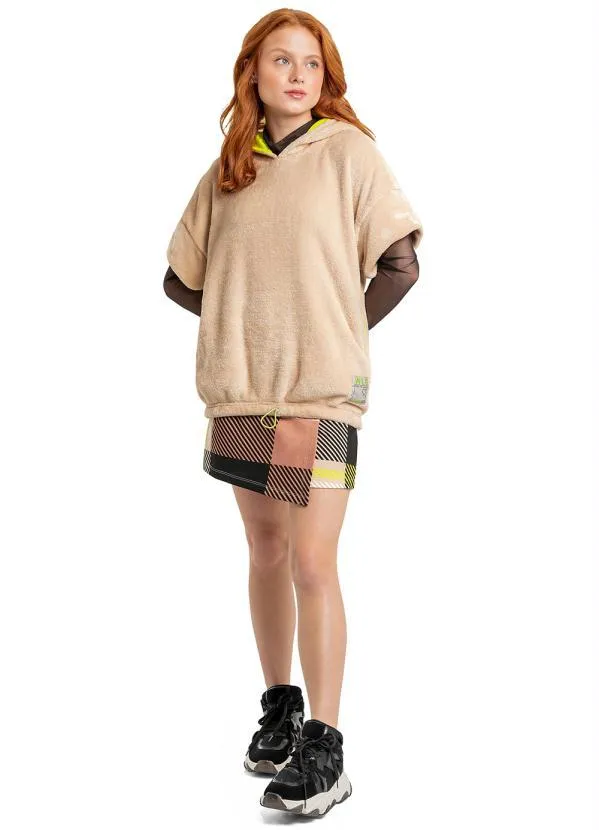 Gloss - Colete Infantil Menina em Fleece Bege 3