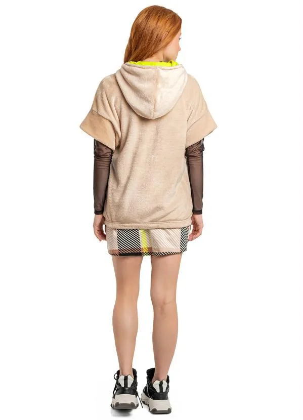 Gloss - Colete Infantil Menina em Fleece Bege 4