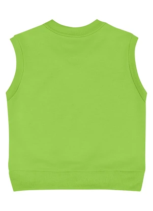 Quimby - Colete Infantil Unissex em Moletom Verde - QUIMBY