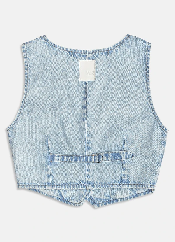 I Am - Colete Jeans Claro Azul 5